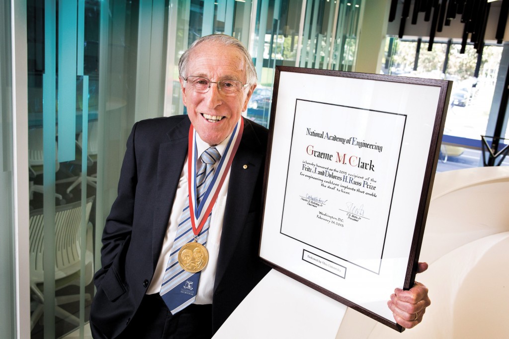 Inventor of the cochlear ear implant, Graeme Clark: "When I hear a profoundly deaf child with an implant speak, it just blows my mind away."