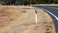 The road between Longreach and Barcaldine in Central Queensland