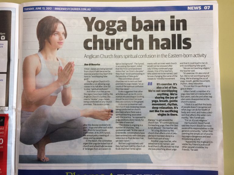 Anglican Church Off Limits For Yoga Eternity News