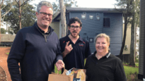 CRU staff Brett Taylor, Mike Sheldon and Rachel Billington