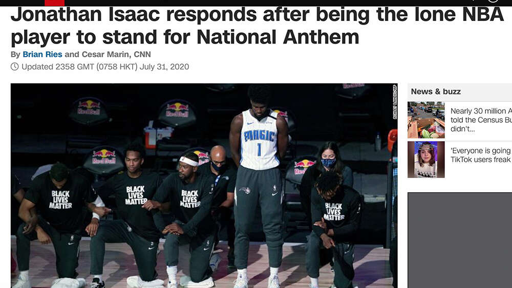 NBA's Jonathan Isaac Stands For National Anthem, Here's My Explanation