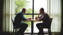 Two men having spiritual conversation